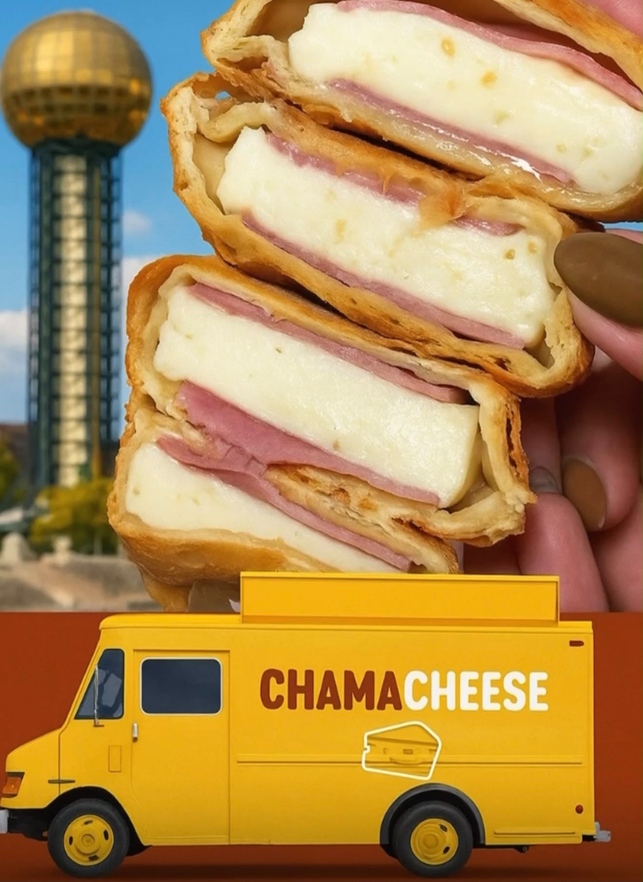 Tequeño jumbo de jamón y queso